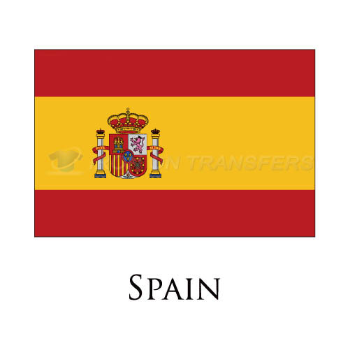 Spain flag Iron-on Stickers (Heat Transfers)NO.1988